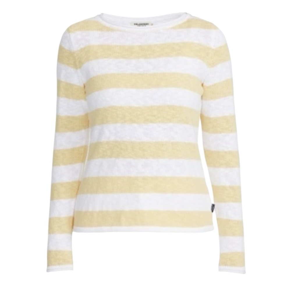HOLEBROOK Sweden HELNY BOATNECK yellow striped size medium